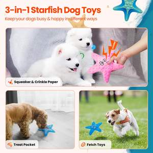 Nuovi Giocattoli Interattivi Acustici per <span class=keywords><strong>Cani</strong></span>, Accessori per Animali Domestici con Giocattoli Squeaky e Dispenser di Cibo - Product Image 2