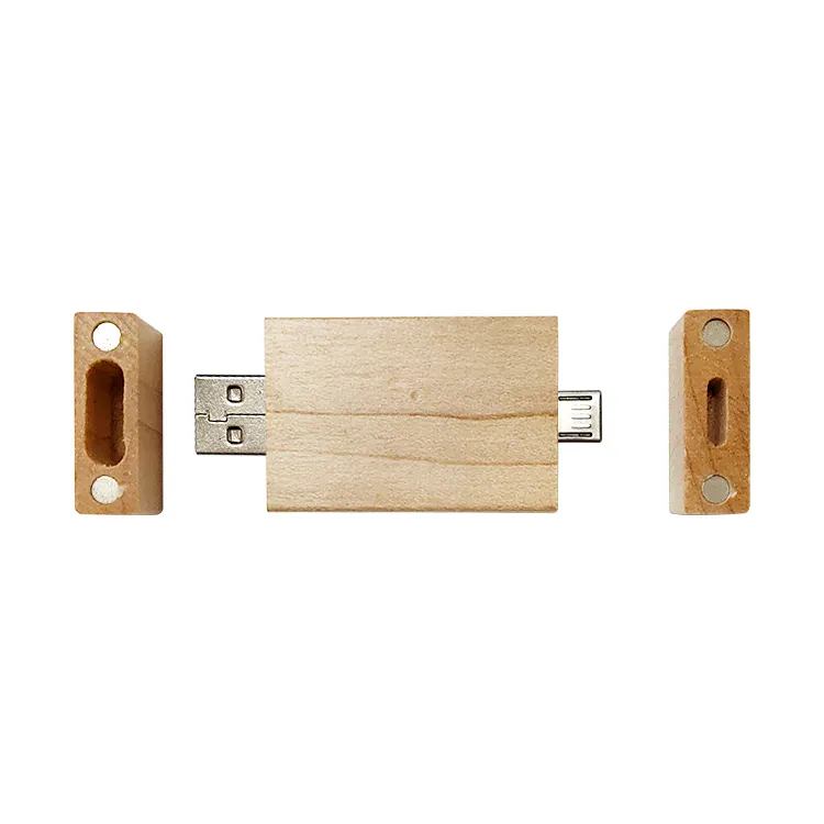 เมเปิลวอลนัทไม้บีชไม้เป็นมิตรกับสิ่งแวดล้อมOTG 32GBไม้ไม้ไผ่แฟลชไดรฟ์สมาร์ทไดรฟ์ปากกา64GB 128GB 8GB 16GB USB Sticks