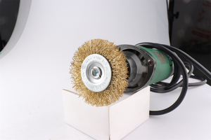 Different Size Polishing and <strong>Rust</strong> <strong>Removing</strong> <strong>Brush</strong> Brass Plated Steel <strong>Wire</strong> End <strong>Brush</strong> With Shaft - Product Image 4