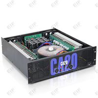 Amplificador de Potencia Clase H de 4 Canales de Alta Fiabilidad, Carcasa Metálica de 2U, Duradero y Portátil para Sistemas de Audio Comerciales