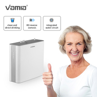 Système de filtration d'eau de cuisine par osmose inverse RO avec réservoir sous pression, élimine le calcaire pour une eau pure à boire directement, filtration du drain de l'évier