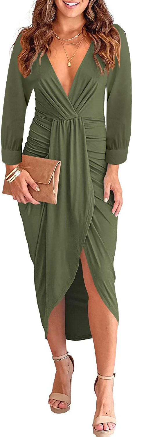 white christmas dresses Linen Twist Detail Dress – Lela Rose main image 1