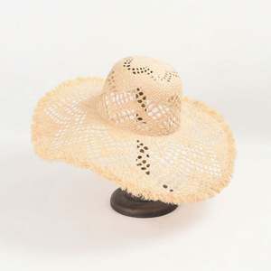 Female Hand Woven Hollow Raffia <b>Straw</b> <b>Hats</b> <b>Summer</b> Women Large Brim Dome Sunshade Beach <b>Straw</b> <b>Hat</b> - Product Image 3