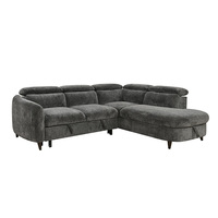 Canapé d'angle modulable OEM beige avec lit intégré, éponge haute densité, tissu doux et moelleux, plusieurs combinaisons disponibles pour salon
