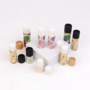 Envase de Tubo de Bálsamo Labial Cilíndrico con Logotipo Personalizado, Envase de Película Labial de PP, Bálsamo Labial Retráctil de Plástico - Product Image 1