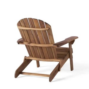 Modern Foldable Eco-Friendly Weather Resistant Solid <b>Oak</b> Wood Outdoor Chair Manual Recliner Laser Printed Design with Warranty - Product Image 2
