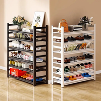 Prix de gros Porte d'entrée Conception simple Étagère à chaussures en métal à plusieurs niveaux Étagère à chaussures portable pour salon moderne Étagère de rangement pour chaussures