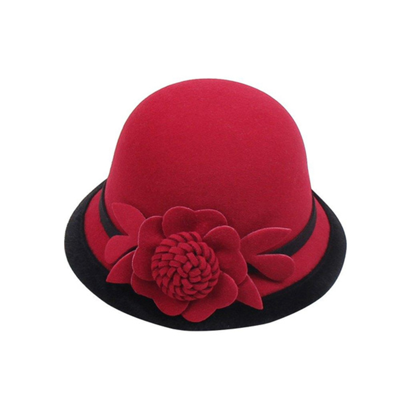Womens 1920s Vintage Wool Felt Cloche Bucket Hat - Stylish  display picture 1