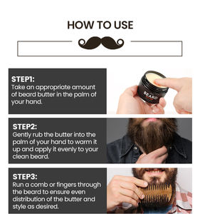 Bálsamo y Mantequilla para Barba MELAO OEM, Híbrido, Acondicionador con Manteca de Karité, Fijación Ligera, Promueve el Crecimiento de la Barba, Aceite y Mantequilla para Barba de Hombre - Product Image 6