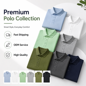 Camisetas Polo Esenciales para Hombre con Logotipo Personalizado, Camisetas de Alta Calidad para Oficina, Negocios y Uso Casual, Venta al Por Mayor, Diseño OEM Personalizado, Camiseta Polo con Impresión - Product Image 1