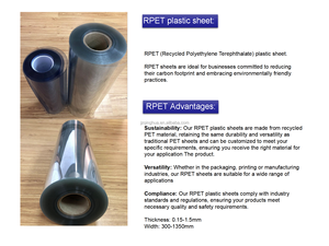 RPetプラスチックシート0.4mm 0.5mmディスプレイウィンドウ用クリアCPetAPETシート - Product Image 4