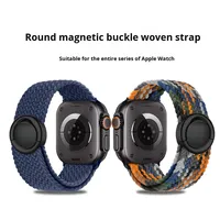 Bracelet de montre personnalisé en gros S11 en nylon tissé avec fermoir magnétique rond 42 mm 46 mm