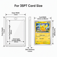 Étui magnétique fin JIN OU, compatible archivage, protection UV 35PT, présentoir de cartes à une touche