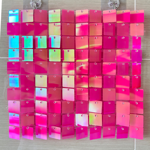 Dreamy Colorful Square Shimmer Wall Panel Sequin Wall <strong>Backdrop</strong> 30x30cm Sparkling Wind Moving Wedding Banquet Graduation - Product Image 1