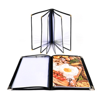 Couverture de menu transparente en PVC de 8.5x11 pouces A4 1/2/3/4/6/8 pages dossier de support de menu de restaurant pour hôtel et café