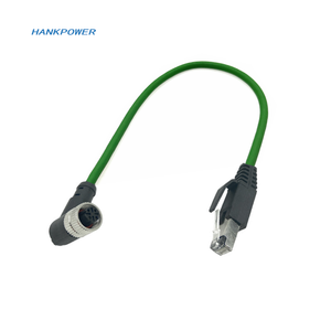 Câble Ethernet M12 Réseau <span class=keywords><strong>LAN</strong></span> 4 broches 8 broches M12 vers connecteur RJ45 Caméra industrielle Câble de vision industrielle - Product Image 6