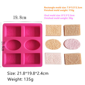 6 khoang lá hình Silicone khuôn cho xà phòng làm Silicone xà phòng khuôn, xà phòng làm bằng tay công cụ - Product Image 5