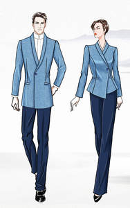 ファッションソフトで快適な生地ホテル受付服 - Product Image 6