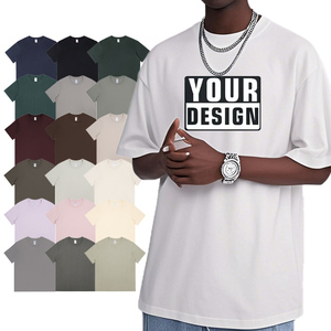 230g de peso pesado de talla grande Casual para hombre personalizado <span class=keywords><strong>Puff</strong></span> impreso liso de gran tamaño 100% algodón camiseta en blanco - Product Image 1