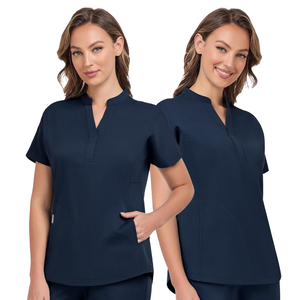 Uniforme da <span class=keywords><strong>Infermiera</strong></span> di Alta Qualità Personalizzata per Donne <span class=keywords><strong>in</strong></span> Blu Caraibico, Design alla Moda per Uniformi Mediche Direttamente dalla Fabbrica - Product Image 1