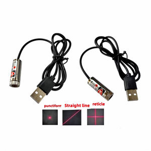 Module laser industriel à diode rouge 12 mm 5 mW à mise au point réglable, tête en cuivre avec ligne USB 650 nm, points, lignes et croix - Product Image 3