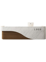 Bureau d'accueil carré en MDF de style nordique moderne Yimutang pour salons de beauté, clubs de santé, bars, entreprises