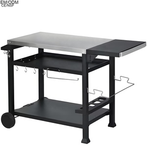 Trọng lượng nhẹ sắt ngoài trời gấp nướng bảng thép không gỉ hàng đầu đa chức năng hoạt động bền gia vị Giá rượu biệt thự - Product Image 4