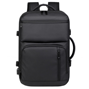 Men's <b>Backpack</b> Expandable <b>15</b> <b>Inches</b> USB Charging Business Travel <b>Laptop</b> Bag Solid Color Wear-Resistant - Product Image 4