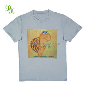 חולצת טריקו כותנה 100% 180gsm כותנה הדפס משי מרוקפת כותנה - Product Image 6