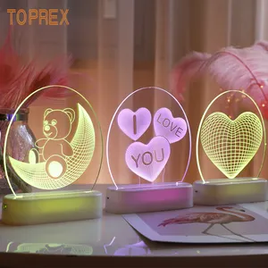 2024 ideas de regalos para el día de San Valentín recuerdos de boda para invitados centros de mesa de boda luz de noche LED para decoraciones de mesa