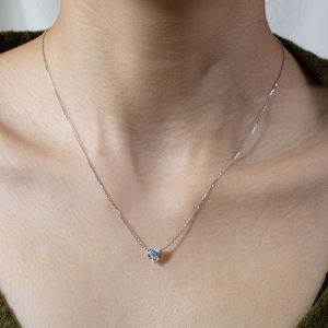 Listo para Enviar: Collar MSN-621 con Diamante de Laboratorio en Forma de Corazón de 1 Quilate y Oro Blanco de 9K - Product Image 4