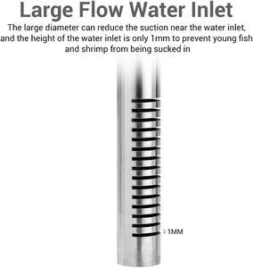 أنبوب تدفق من الفولاذ المقاوم للصدأ 12/16 مم مع مثبت أنابيب أكريليك لتربية النباتات في أحواض السمك - Product Image 2