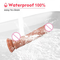 Vente en gros de gros dildos en silicone, pénis masculin réaliste, doux, naturel, pour couples, jouets sexuels pour adultes, masturbation