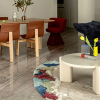 Tapis en laine fait main de haute qualité, forme irrégulière, pour salon, tapis coloré de luxe pour enfants, tapis de chambre à coucher