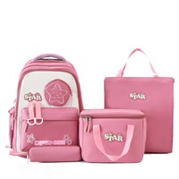 École de mode Ensemble 4 PC Sac à dos avec sac à crayons Ensemble Sac à dos léger