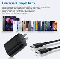 Câble blindé Type-C-C TPE super rapide 25W pour iPhone et écouteurs, charge rapide 3A, conducteur en cuivre pur, longueur 1m