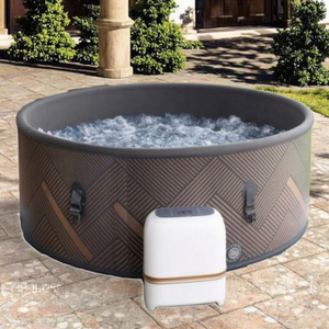 OHO Spa <span class=keywords><strong>gonflable</strong></span> moderne à bulles Dropstitch pour l'extérieur, 4 à 6 personnes, baignoire de massage DWF, piscine de trempage pour la maison et le jardin - Product Image 6