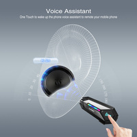 Headset Helm LUVIN Glaxy8 BT 5.3 IP65 Tahan Air untuk Komunikasi Pengendara dan Penumpang, Interkom Bluetooth Motor 300M