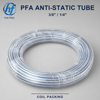 Tube antistatique PFA 1/4" 3/8" en fluoropolymère conducteur, directement de l'usine, haute pureté, résistant aux produits chimiques