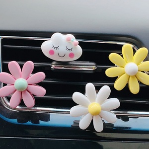 Diffuseur de parfum pour voiture, décoration florale, clip de ventilation, désodorisant pour voiture, petite marguerite, clip d'aromathérapie pour climatisation - Product Image 5