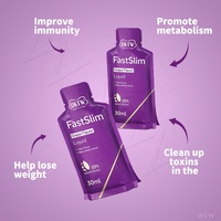 OKTW FastSlim, Supresor del Apetito Líquido de Uva, Quemador de Grasa, Acelerador del Metabolismo, Suplemento Dietético para el Control de Peso