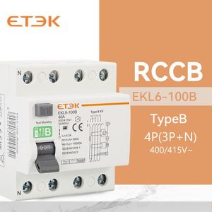 Interruptor Diferencial (RCD) 4P 40A 30mA 10kA, Tipo A/B, Protección Contra Fugas a Tierra para Cargador de Vehículos Eléctricos y Sistemas Solares Fotovoltaicos - Product Image 4