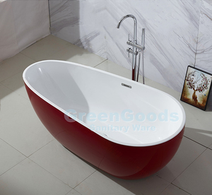 Baignoire ovale en acrylique sans cadre, de salle de bain écologique, en forme d'ellipse, <span class=keywords><strong>autoporte</strong></span>, nouvelle collection - Product Image 5