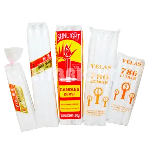 Long Burning Time 45g Bright Light Candles Gambia Banjul white Stick household candle