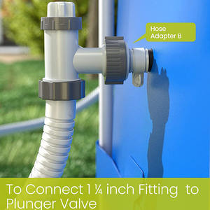 Interface de pompe filtrante Intex, connecteur flexible de type B de 1,25 à 1,5 pouces, remplacement pour accessoires de piscine - Product Image 3