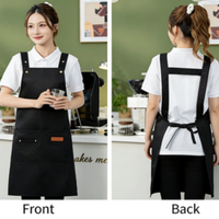 Tablier de cuisine multifonctionnel personnalisé avec logo, pour chef domestique, avec poches, vêtements de travail pour serveurs de restaurant