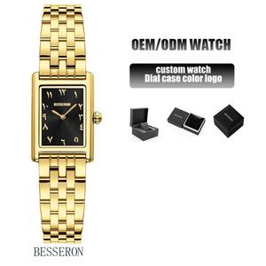 Modern Luxury Stainless Steel Quartz <b>Watch</b> for Women Square Dial Analog Top Fashion Style 9mm Customizable Lady's Wrist <b>Watch</b> - Product Image 2