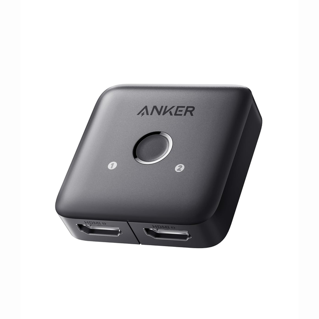 Anker  Switch, 4K60Hz  Switcher, 2 in 1 Out with Smooth Finish, Supports HDR, 3D, Dolby