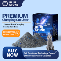 Litière pour chat TABOND BlueStone 99% anti-odeur, agglomération rapide, ATS anti-adhérent, faible poussière, écologique, sable de minerai de haute qualité