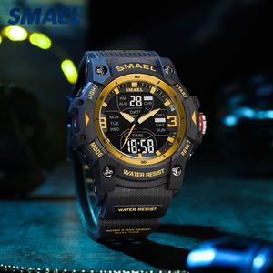 Reloj Deportivo Cronógrafo SMAEL 8117 Resistente al Agua, Reloj de Pulsera Electrónico Analógico-Digital Luminoso con Alarma, Correa de TPU para Buceo - Product Image 4